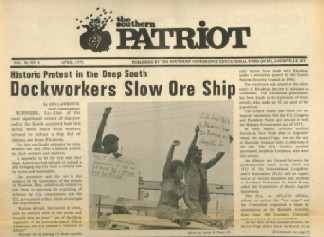 Southern Patriot. Dock workers demonstration in Burnside, Louisiana